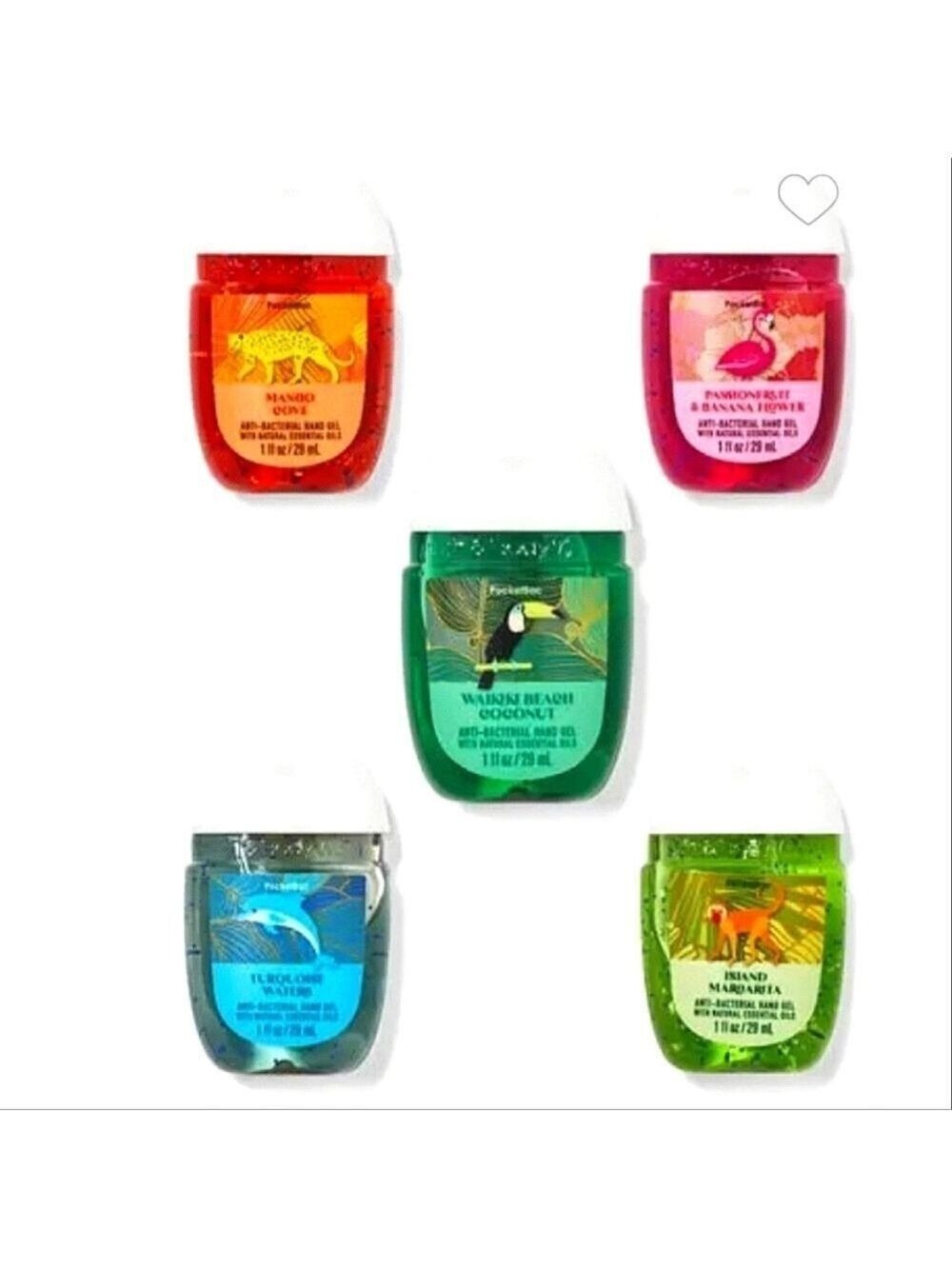 ISLAND R&R POCKETBAC HAND SANITIZERS 5-PACK BY BATH & BODY WORKS
